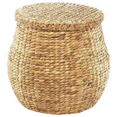 Wäschekorb LOCKER "Wäschekorb aus Wasserhyazinthe groß", braun, Ø:46cm, Wasserhyazinthe, Wäschesammler, Wäschekorb