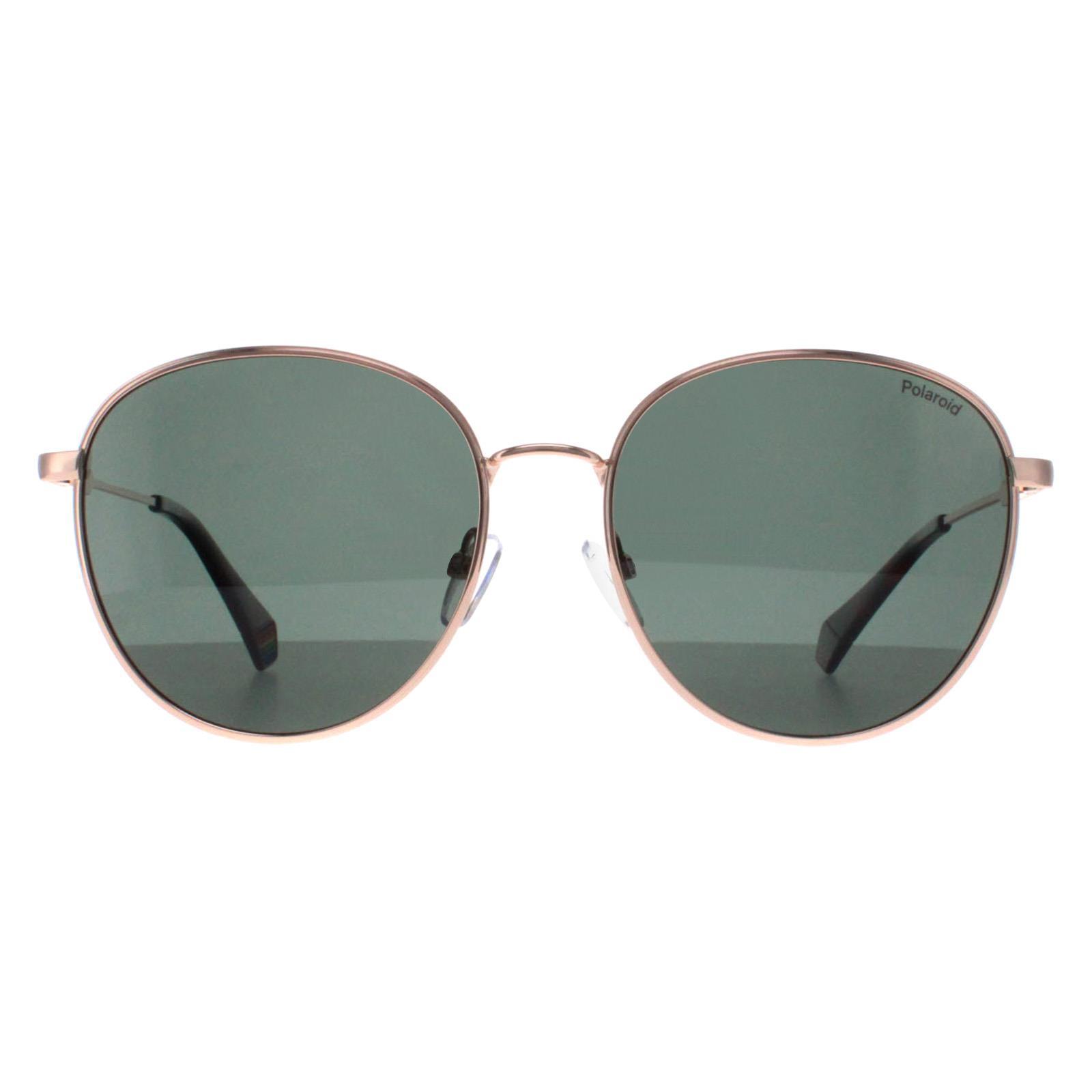 Polaroid Ronde Unisex Goud Koper Groen Gepolariseerd PLD 6215/S/X