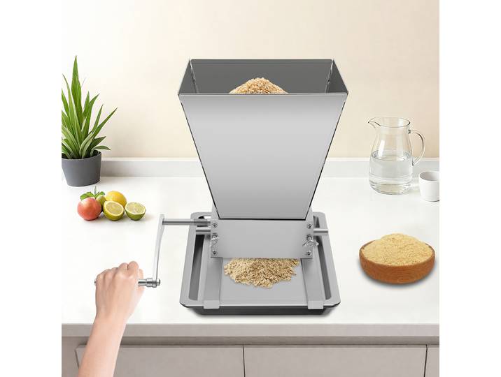 Broyeur de grains 4L, broyeur de malte manuel en acier inoxydable, manivelle/perceuse électrique, broyeur de grains, fraisage d'orge et de blé, brassage à domicile