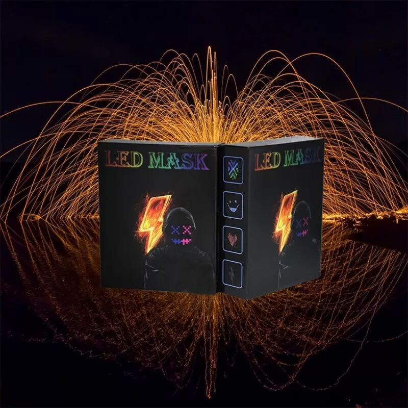 INF USB Wiederaufladbare LED Maske mit Gestensteuerung - Halloween Party Maske