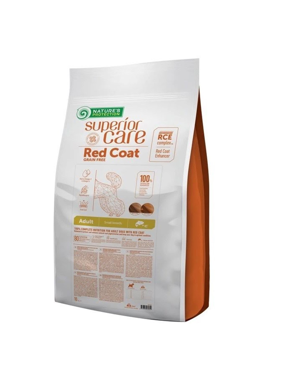 Nature's Protection Superior Care Red Coat Adult Small breed Grain free Lachs - Trockenfutter für Hunde - 10kg