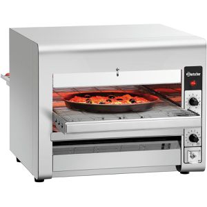 Bartscher Pizzaofen 3600TB10, Durchlaufpizzaofen, 3500 Watt, silber, (B/T) 36 x 45 cm