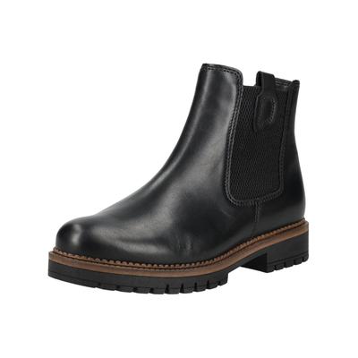 Stiefelette GABOR COMFORT "Gabor Comfort Stiefelette Leder/Textil", Damen, Gr. 37,5, schwarz, Leder, Textil, Schuhe Stiefelette