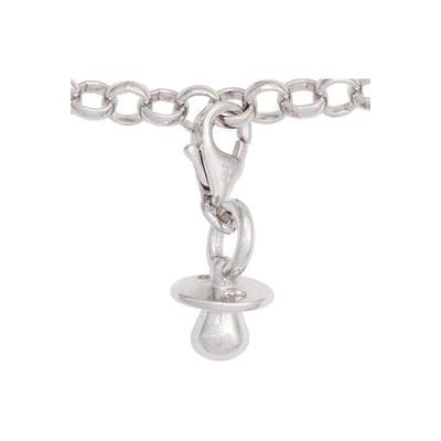 Charm-Einhänger JOBO "Charm Baby-Schnuller", silber (silber 925), Charms, Damen, Silber 925 (Sterlingsilber), 925 Silber rhodiniert