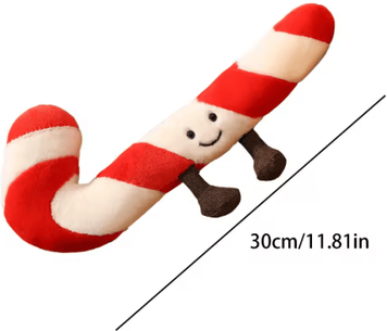 Inspire Picks Candy Cane Christmas Throw Pillow Festive Holiday Decorative Cushion red