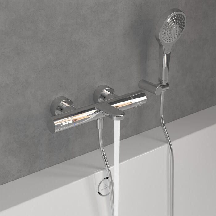 Villeroy & Boch Universal Taps & Fittings Wannenthermostat TVT00000100061 rund, Wandmontage, chrom
