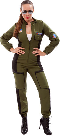 Overall Kampfflieger für Damen, olivgrün
