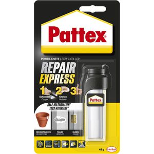 Pattex Klebeknete PRE7N, Repair Express Powerknete, weiß, 48g