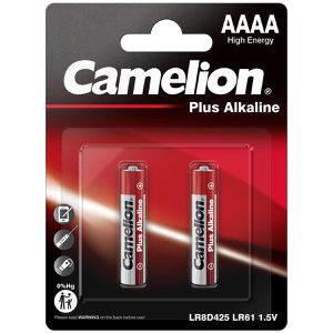 Camelion Batterien Plus, Alkaline, 1,5V, 7 Jahre lagerfähig, AAAA / Mini / LR61, LR8D425, 2 Stück