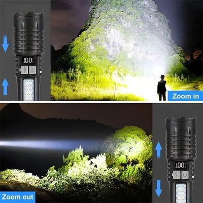 High Power LED Flashlight With TYPE C Rechargeable COB Technology Side Light Torch For Outdoor Camping And Hiking High Power LED Flashlight With TYPE C Rechargeable COB Technology Side Light Torch For Outdoor Camping And Hiking