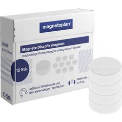 magnetoplan Magnet Discofix Magnum (Ø x H) 34 mm x 13 mm rund Weiß 10 St. 1660000