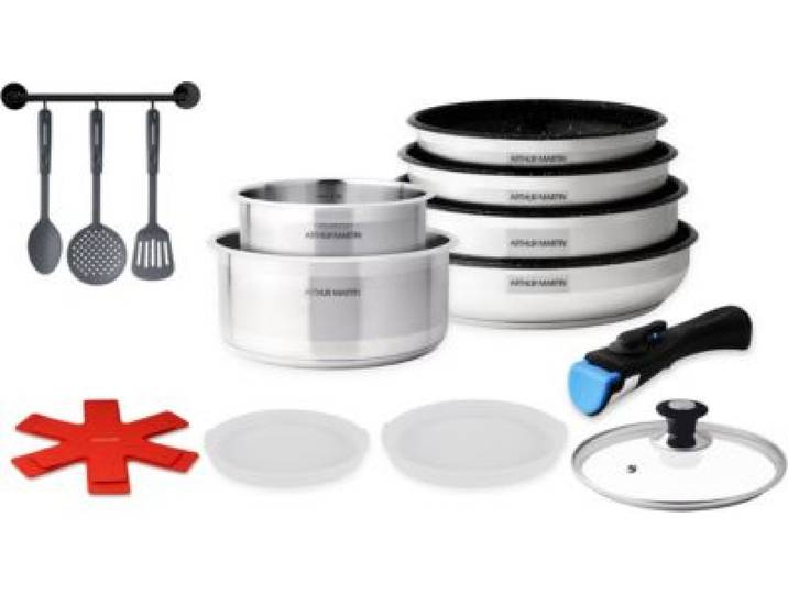 Arthur Martin - Batterie De Cuisine 15 Pièces Am1526cr