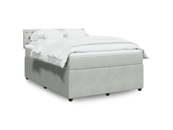 RJPLMFV Lattenrost und Matratze, Velours, Grau, 140 x 200 cm Individuelle Taschenfedern, abnehmbarer waschbarer Bezug, atmungsaktive Oberfläche, optimaler Komfort