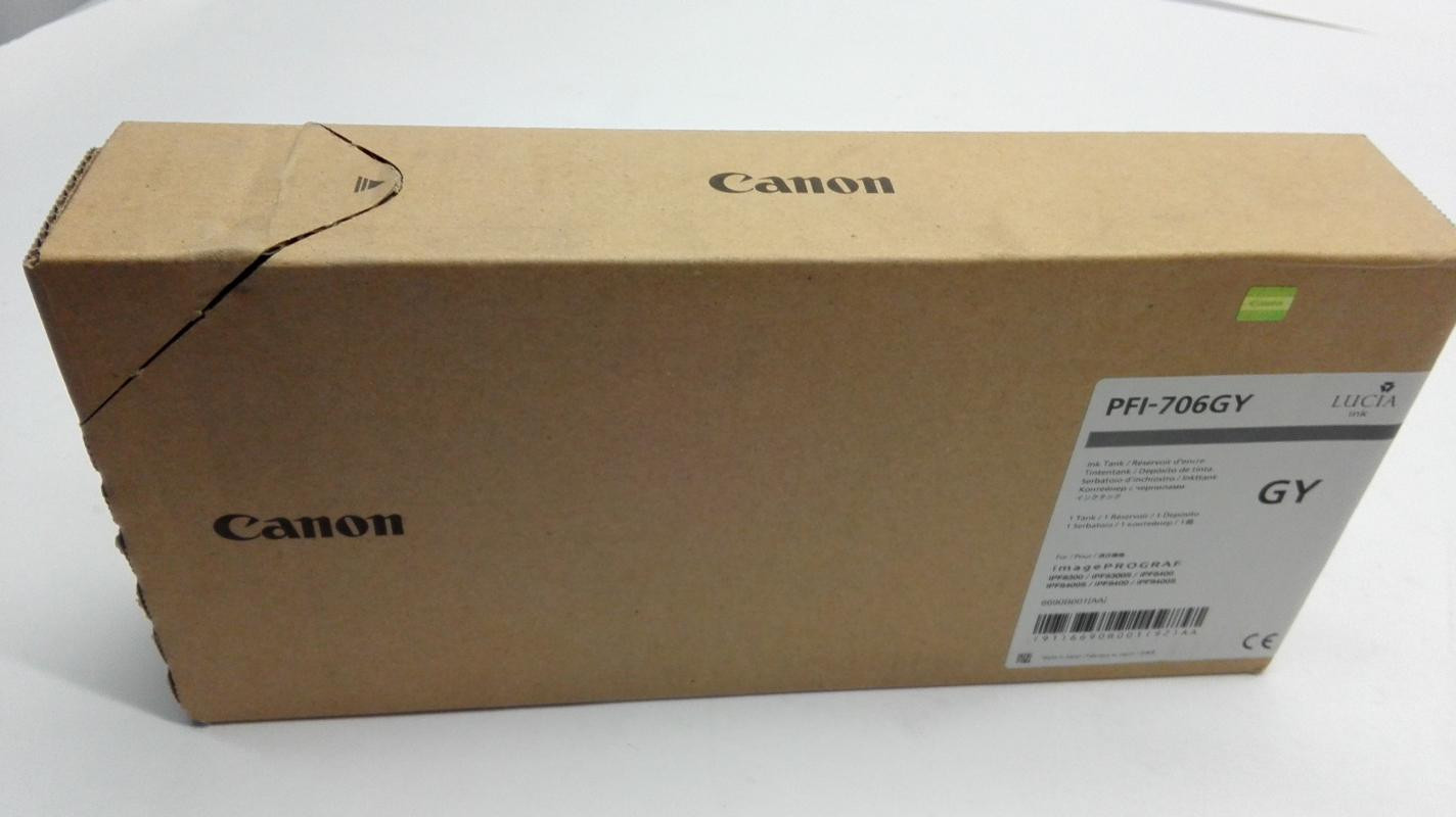 Canon PFI-706GY originele inktpatroon grijs voor inkjetprinters