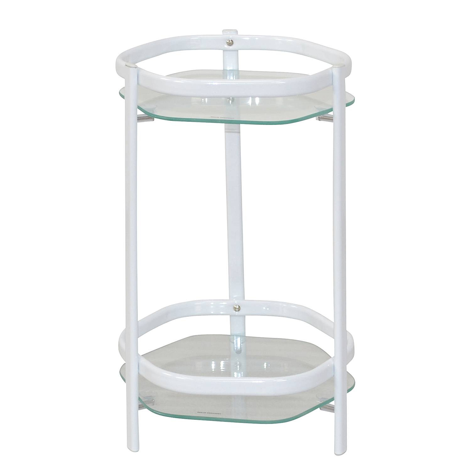 home24 Plantenstandaard Barcelos wit metalen en glas modern