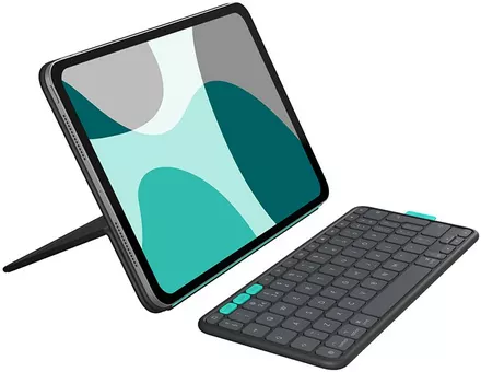 Logitech iPad 11" Keyboard Flip Folio Case - Grey, New