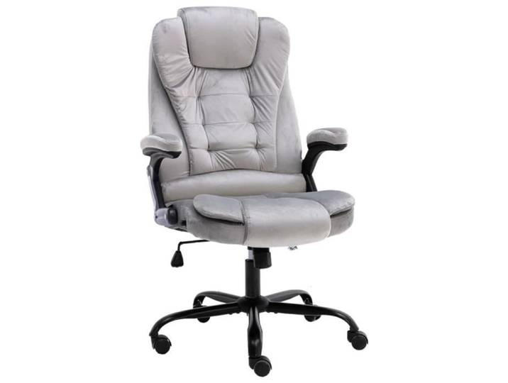 Fauteuil de bureau - JM - charge max : 110 kg - Gris clair Velours