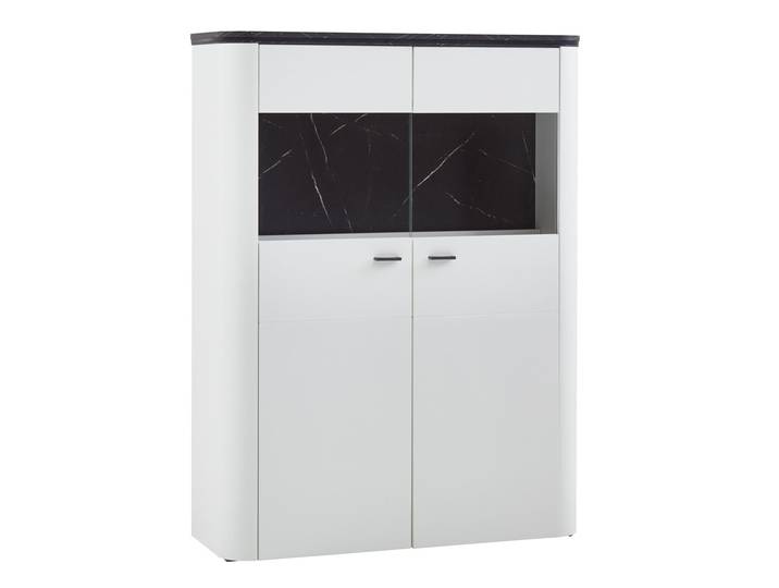 Highboard WAVE, Weiß, Holznachbildung