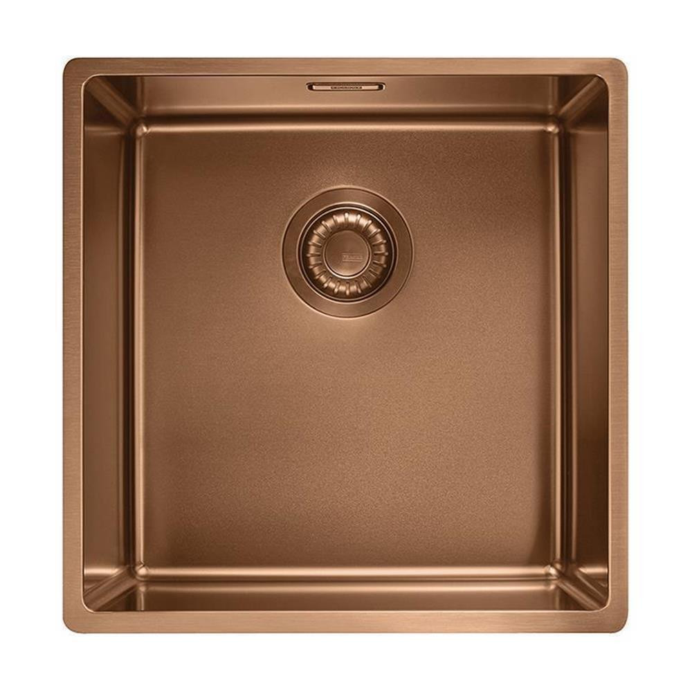 Franke BXM 210/110-40 Rechthoekige spoelbak met PVD-coating in koper, 1 kom, 400 x 410 x 20 cm