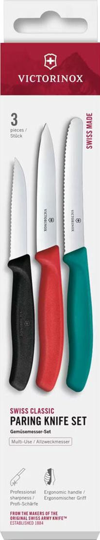 Victorinox Swiss Classic groentemes set, 3-delig - zwart/rood/groen