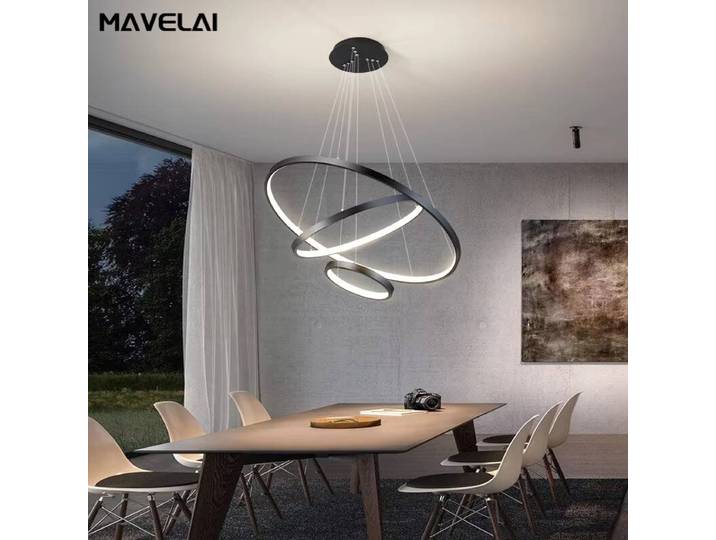 Plafond moderne à LEDs lustre pour Villa salon chambre salle à manger en fer forgé lustre maison éclairage intérieur lampes décoratives