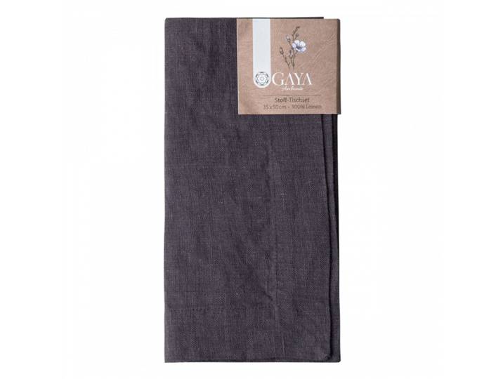 Sola Stoff-Tischset 35 x 50 cm Anthrazit - Farbe: grau - Material: Leinen - 226