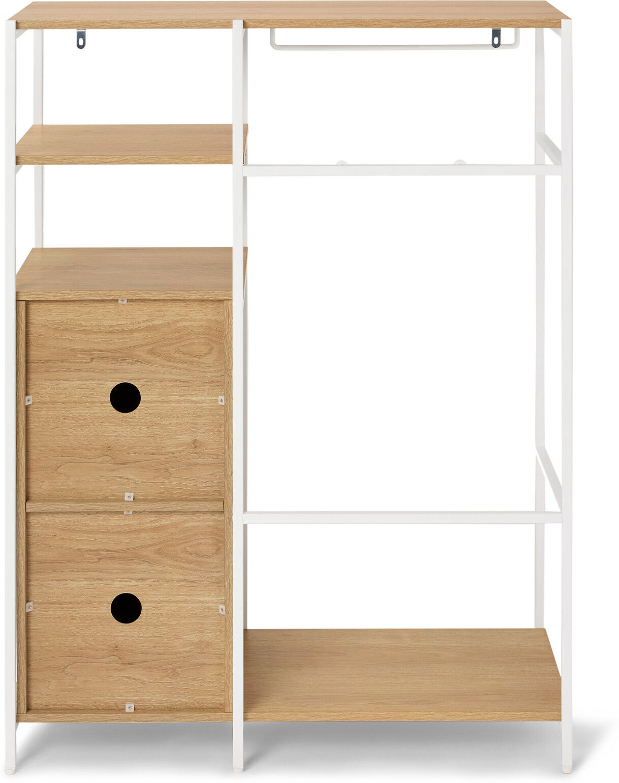 Tchibo - Kindergarderobe »Grade« mit Türen und Kleiderstange - 90,3x40x120cm - silber -