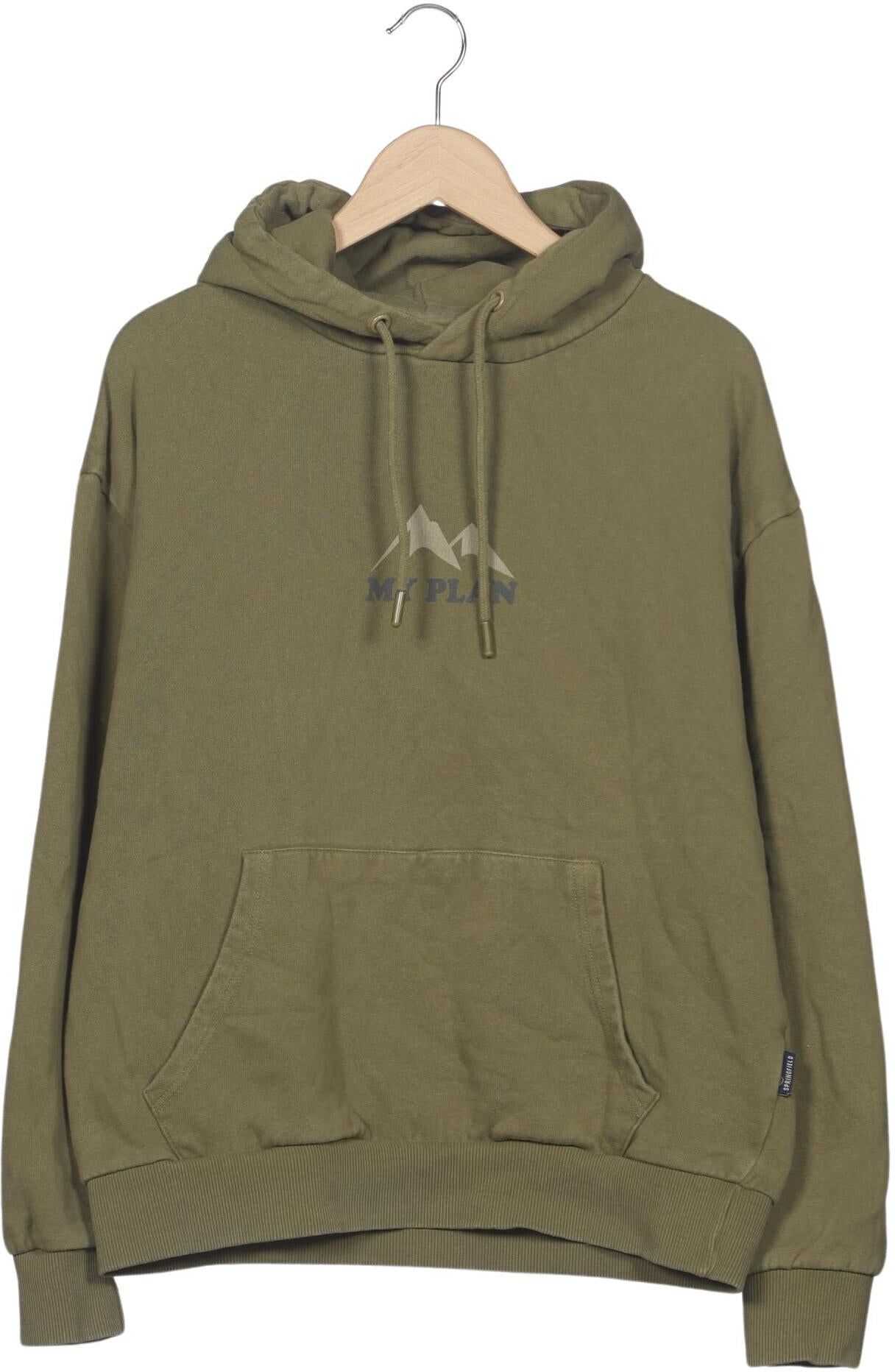 Springfield Herren Kapuzenpullover, Grün, Gr. L, Baumwolle - Second Hand