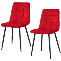 HTI-Living Stuhl Mesa Velvet Rot