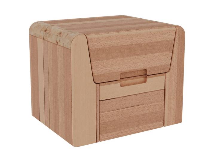 Livetastic Nachtschrank Zeno, Kernbuche, Holz, Kernbuche, vollmassiv, 2 Schublade(n) Schubladen, 50x40x42 cm, FSC 100%, Holzmöbel, Holztische, Nachttische Holz
