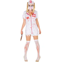 tectake® Frauenkostüm sexy Zombie Krankenschwester