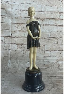 Bronzhaus Bronze Sculpture Signed Chiparus Faux Figurine And Pure Statue Figurine Artwork