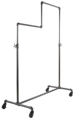 Econoco Vintage Pipeline Adjustable Double Tier Rolling Rack