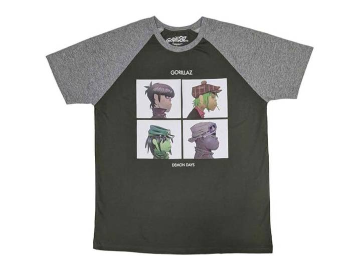 Gorillaz Demon Days Raglan T Shirt S