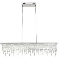 Globo 68405-24H LED Hängeleuchte Deckenleuchte 1x24W | 1700L | 3000-6000K - dimmbar chrom, Kristall, transparent