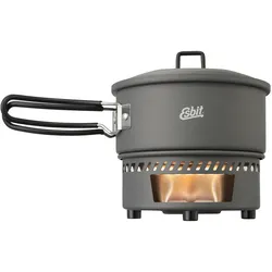 Esbit Camping Kochset für Trockenbrennstoff Hartanodisiertes Aluminium 1000 ml