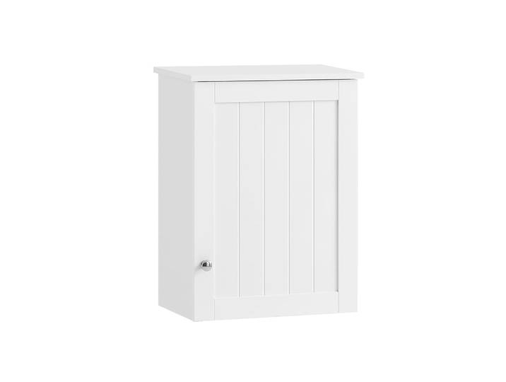 Meuble haut de rangement effet bois blanc