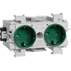 Tehalit Steckdose 2-fach gr GS2001 mgn