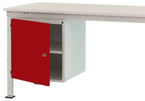 Manuflex ZB4963.3003 Gehäuse-Unterbau UNIVERSAL Stationär, Nutzhöhe 500mm mit 1 Tür links angeschlagen. Für Tischtiefe 800mm