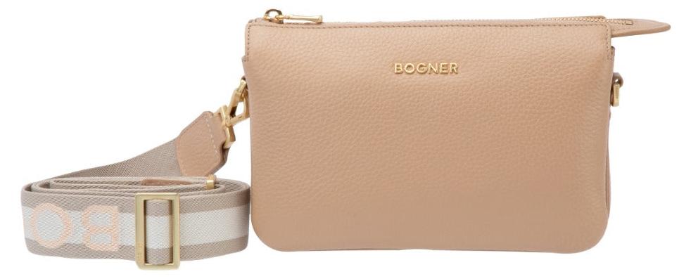 Bogner Wallis Taja Reißverschlusstasche hellbraun 15 x 32 x 8