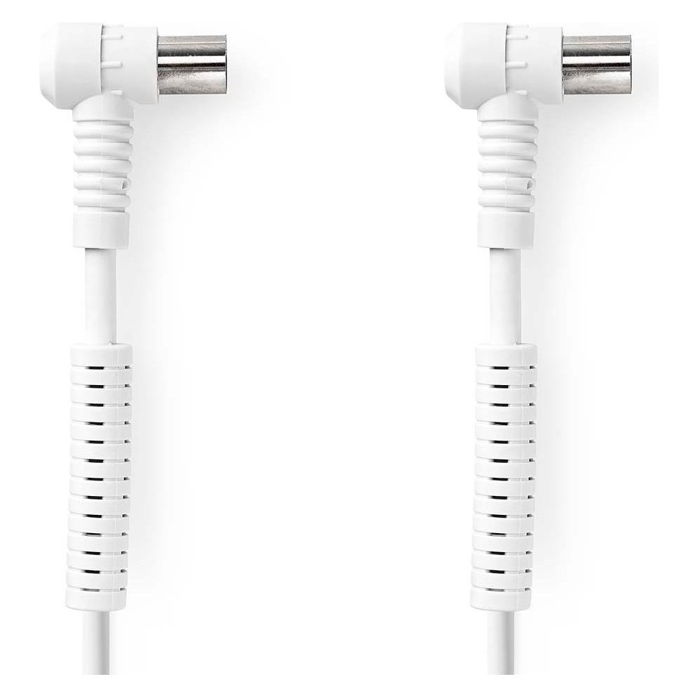 Nedis Koaxial Kabel | IEC (Coax) Stecker | IEC (Coax) Buchse | Vernickelt | 120 dB | 75 Ohm | 4-fach (120 dB) (CSGL40120WT30)