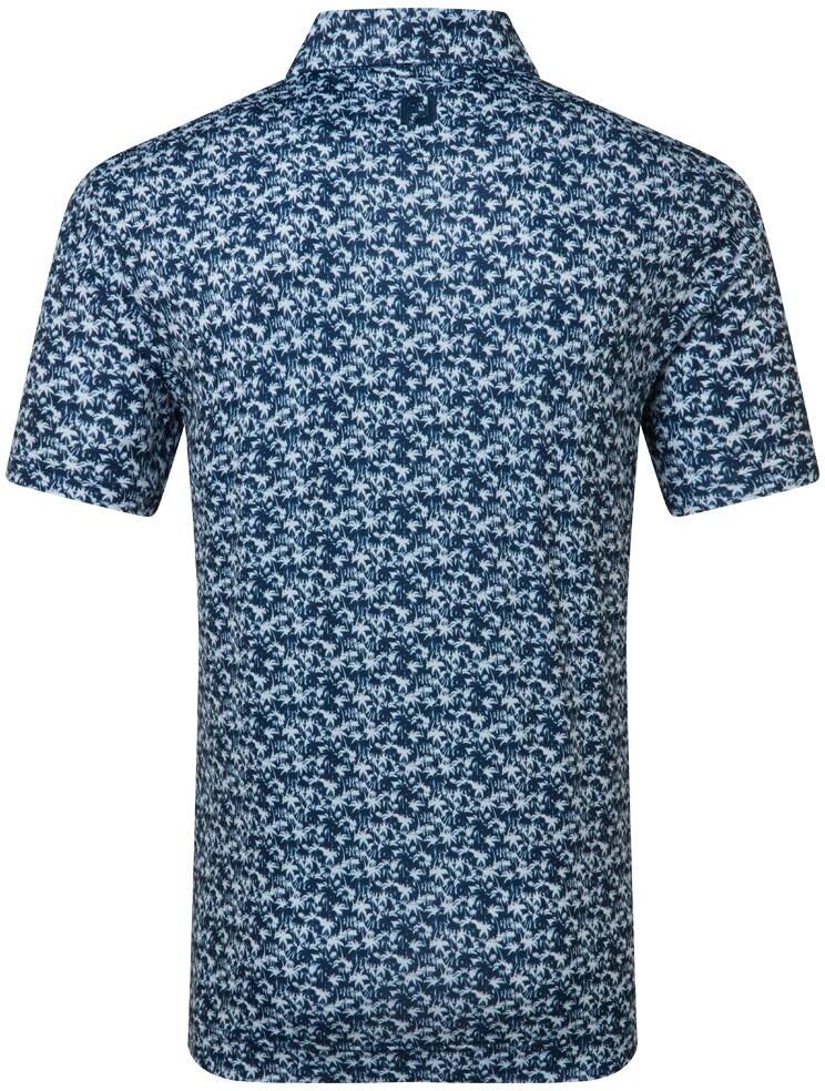 Footjoy  - Hidden Palm Print Lisle Navy White - XL - Polo