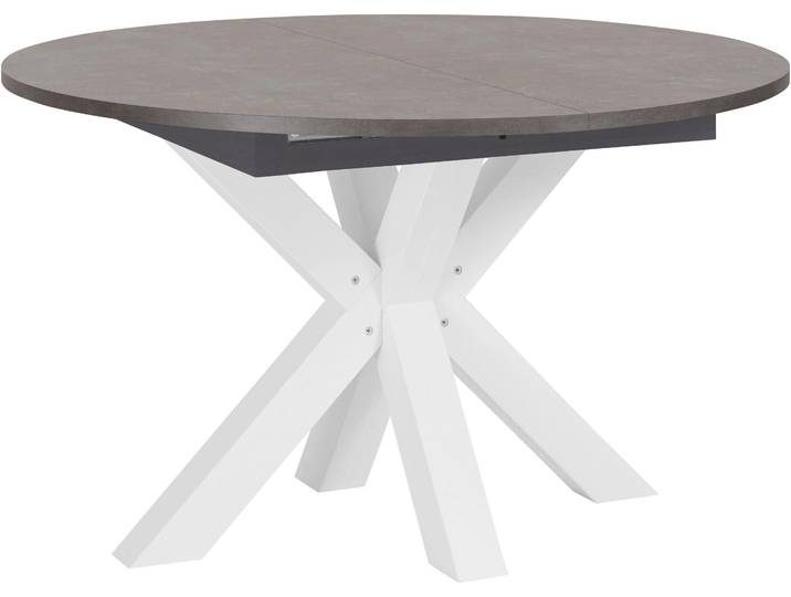 Esstisch MÄUSBACHER, grau (tischplatte: keramik dunkel), B:130cm H:78cm T:130cm, Tische, Esstisch, Untergestell Sternform