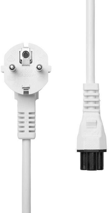 Microconnect Power Cord CEE 7/7 Schuko Angled to IEC C5 3m - White