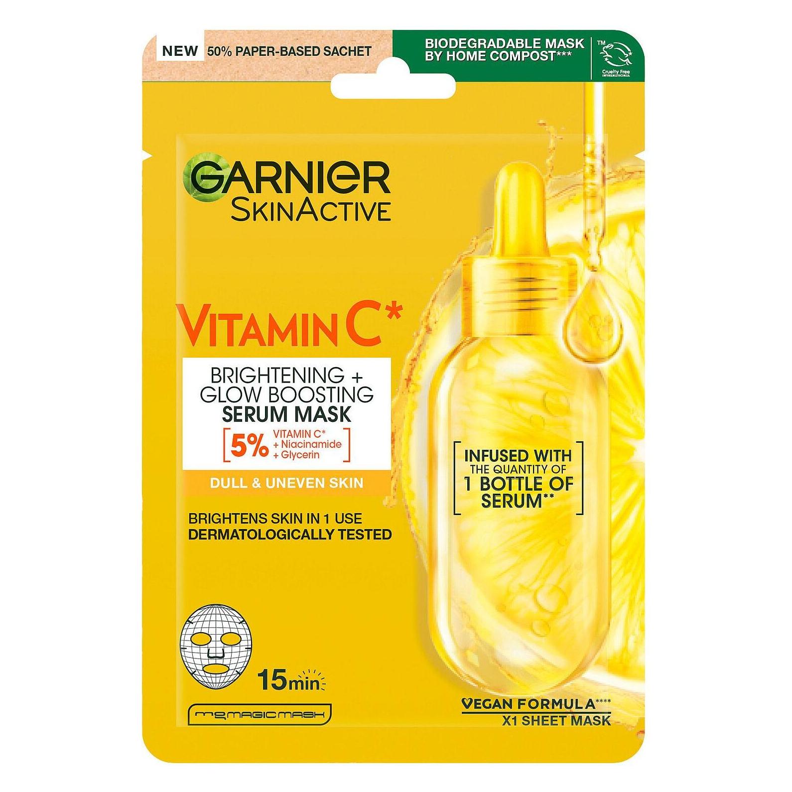 Garnier - Skin Active Vitamin C Sheet Mask Super Hydrating + Brightening - 28 ml (36 g) (C6605101)