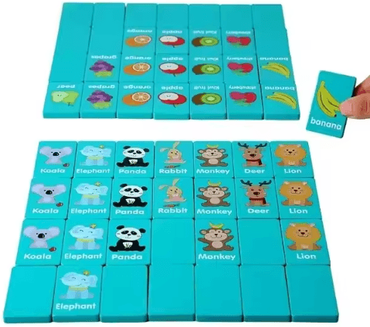 Inspire Picks Seaside Animal Wooden Memory Matching Game Montessori Puzzle Board For Kids no Box