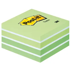 3M Post-it Notes Würfel, Grün, 76 mm x 76 mm, 450 Blatt/Block, 1 Block/Packung, 100% PEFC, SGSCH-PEFC-COC-110078
