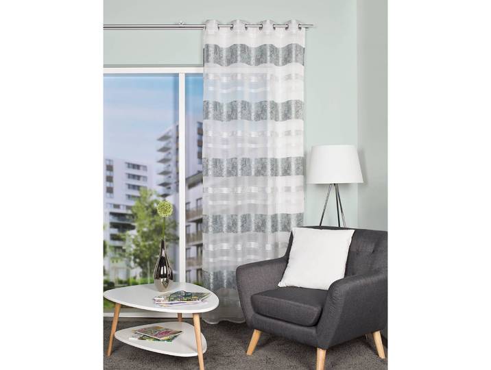 Rideau à œillets Kiran 140 x 245cm Vert/Menthe
