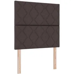 vidaXL Stoffkopfteil Geometrisch mit Kopfteil Dunkelbraun 100 cm Stoff