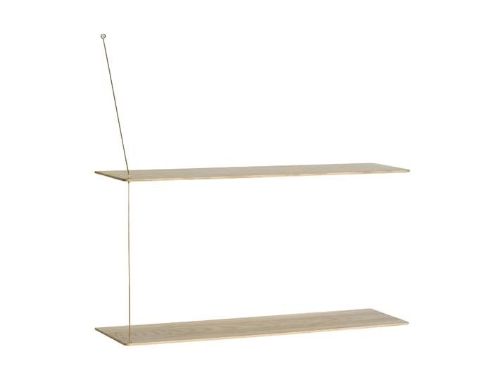 Woud Etagère Stedge Chêne blanchi-messing, 80 cm, 2 étagères